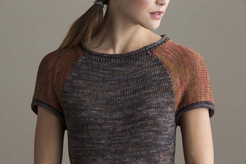 Two-color Baseball Tee in Tencel Tape